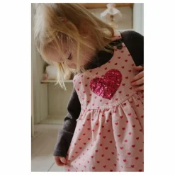 Enfant Konges Sløjd Robes, Combinaisons|Robes*Robe Salopette Nola Cœurs Coton Bio |