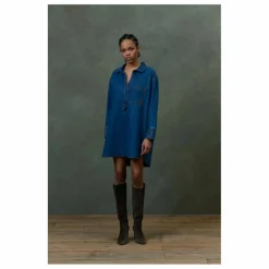 Sale Louise Misha Robe Siana Denim - Collection Femme | Bleu