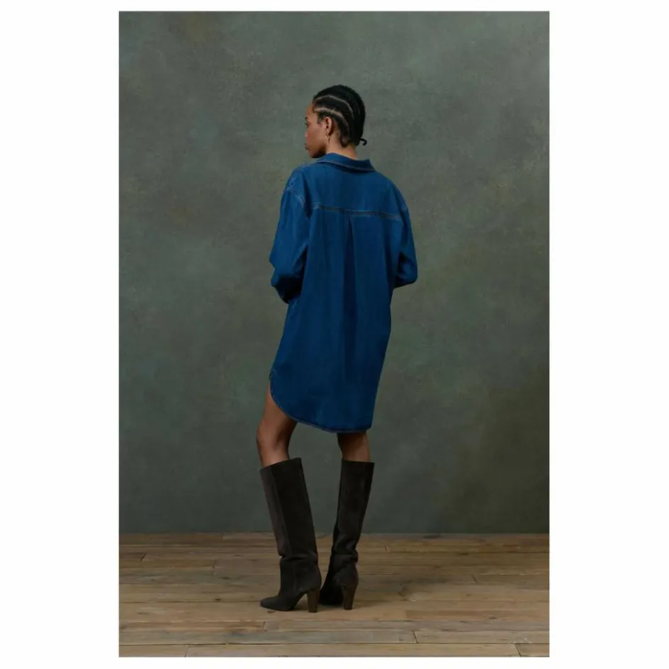 Sale Louise Misha Robe Siana Denim - Collection Femme | Bleu