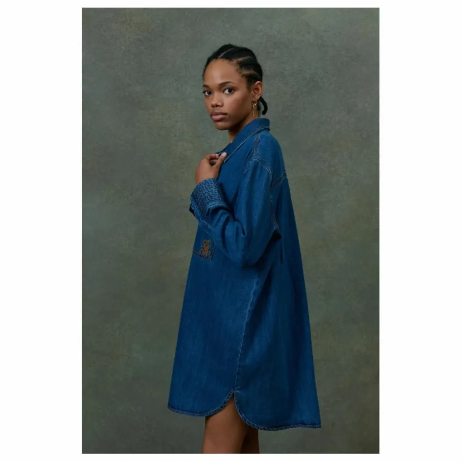 Sale Louise Misha Robe Siana Denim - Collection Femme | Bleu