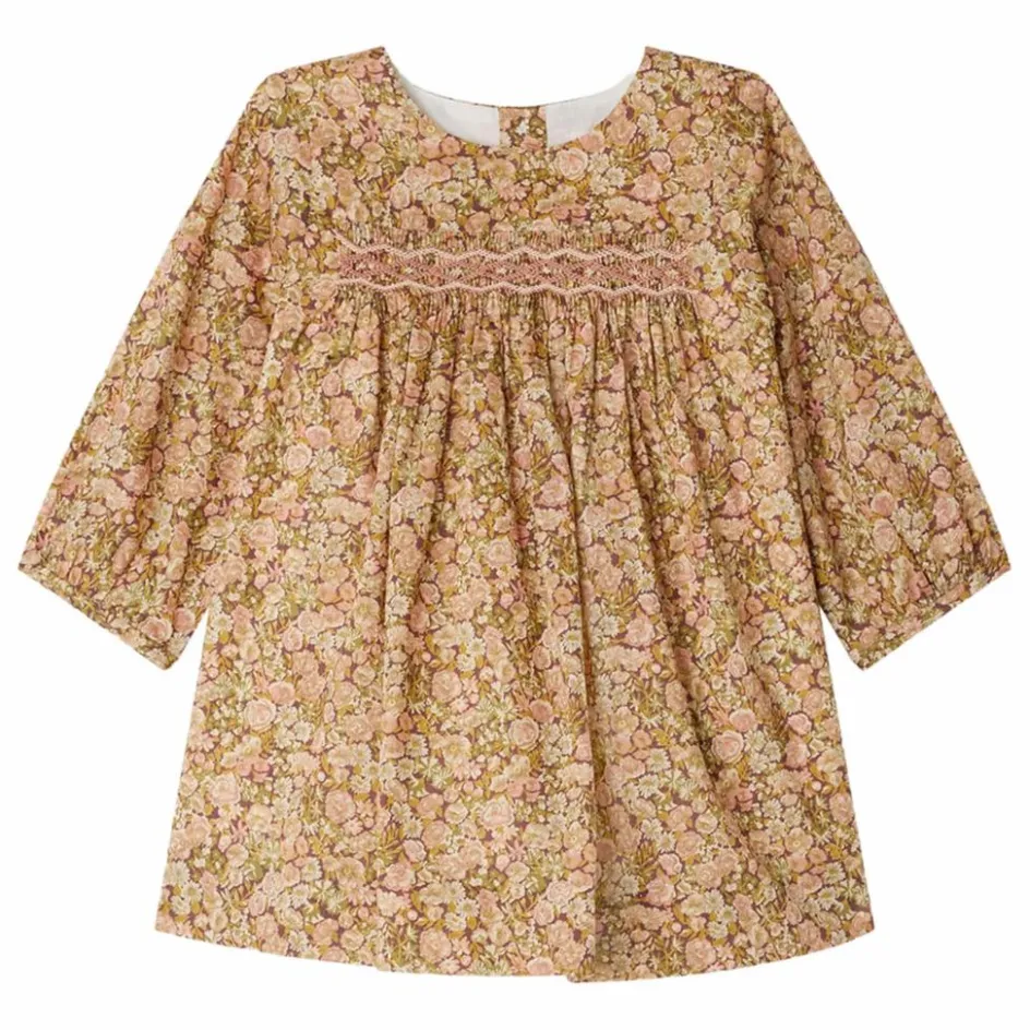 Best Bonpoint Robe Smockée Felicie Liberty Coton Bio | Mauve