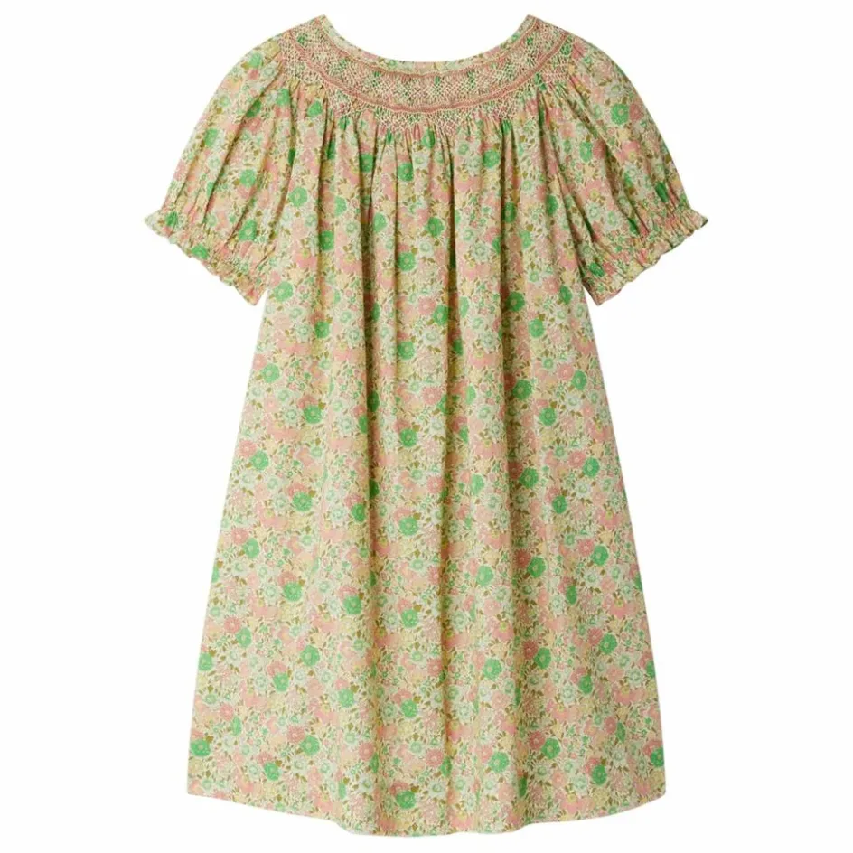 Enfant Bonpoint Robes, Combinaisons*Robe Smockée Jarah Liberty Coton Bio |