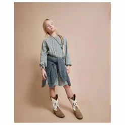 Búho Robe Smockée Volants | Vert Cèdre