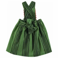 Discount Piupiuchick Robe Tablier Rayée Coton Bio | Vert
