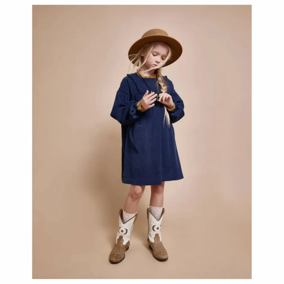 Best Búho Robe Velours Côtelé Coton Bio | Bleu marine