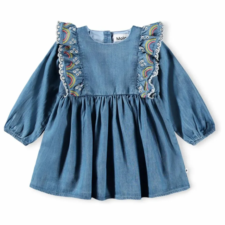 Molo Robe Volants Carlene Arc-en-ciel Coton Bio || Robes
