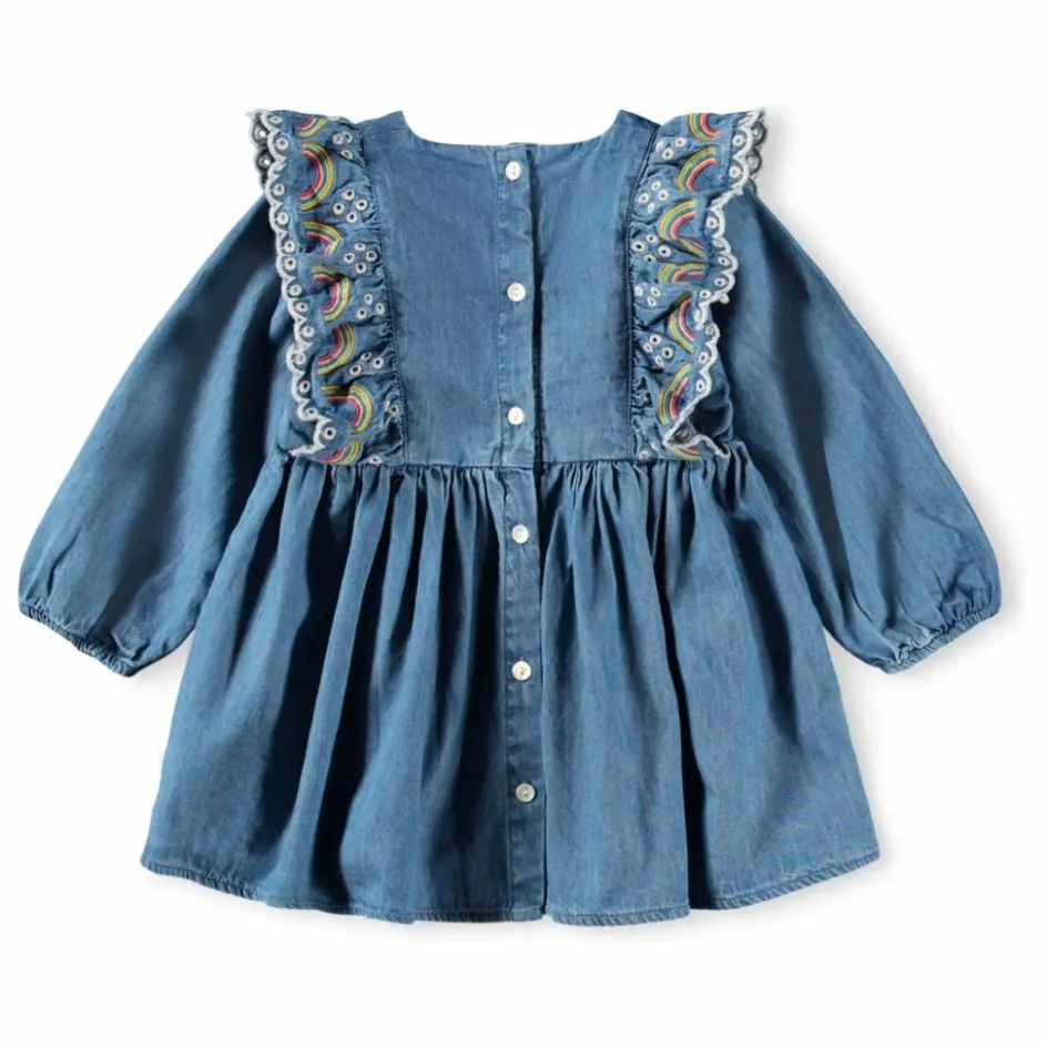 Molo Robe Volants Carlene Arc-en-ciel Coton Bio || Robes