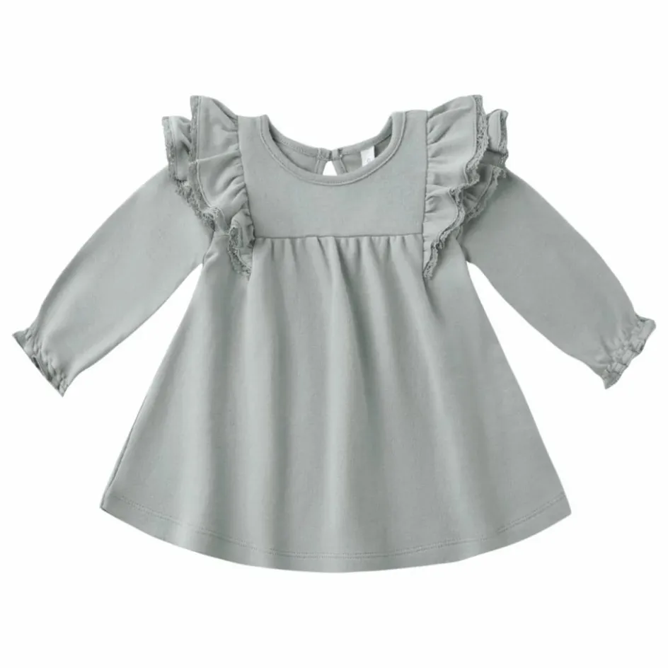Enfant Quincy Mae Robes, Combinaisons|Robes*Robe Volants Coton Bio |