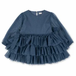 New Konges Sløjd Robe Volants Fay Fibres Recyclées | Bleu