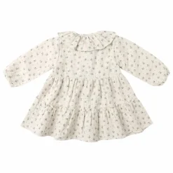 Enfant Quincy Mae Robes, Combinaisons|Robes*Robe Volants Fleurie Gaze de Coton Bio |