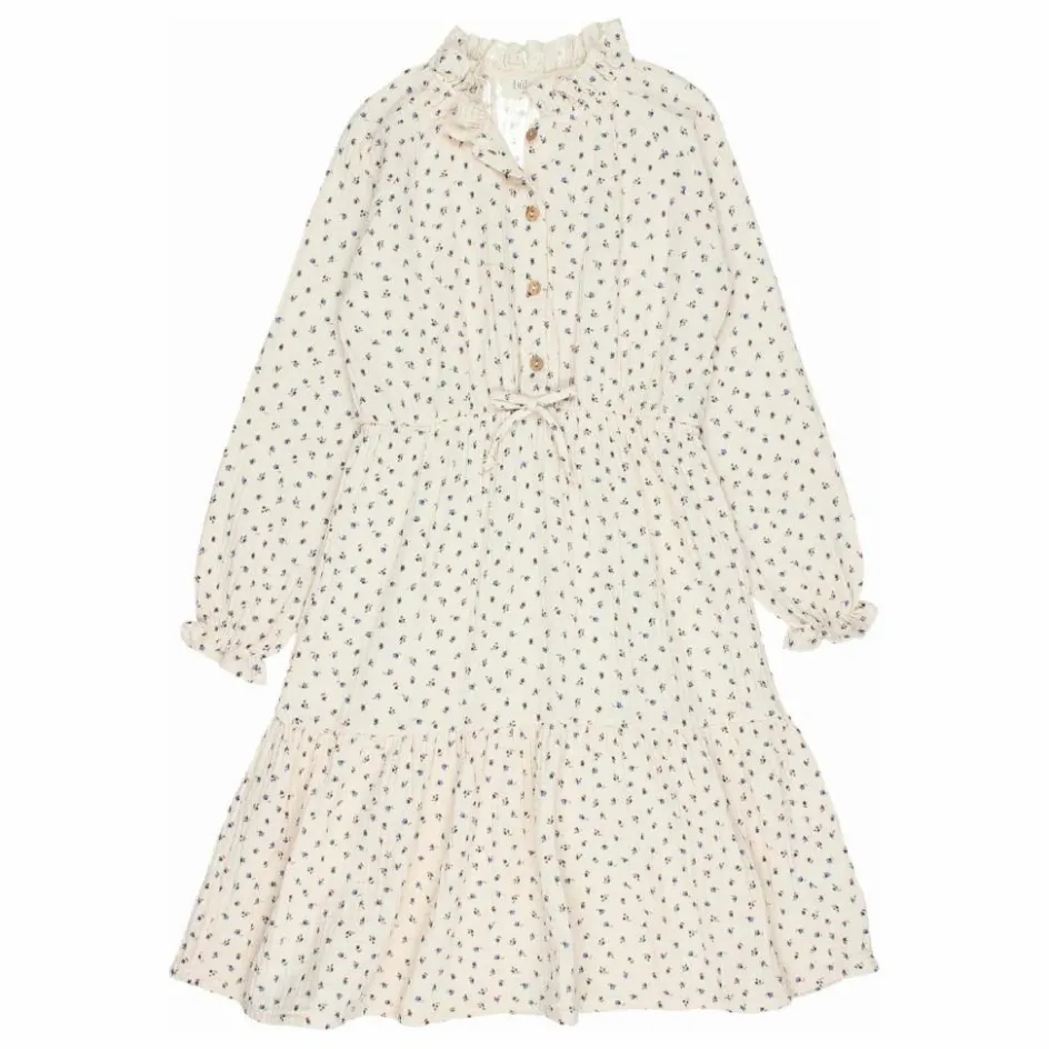Sale Búho Robe Volants Gaze de Coton Bio | Ivoire