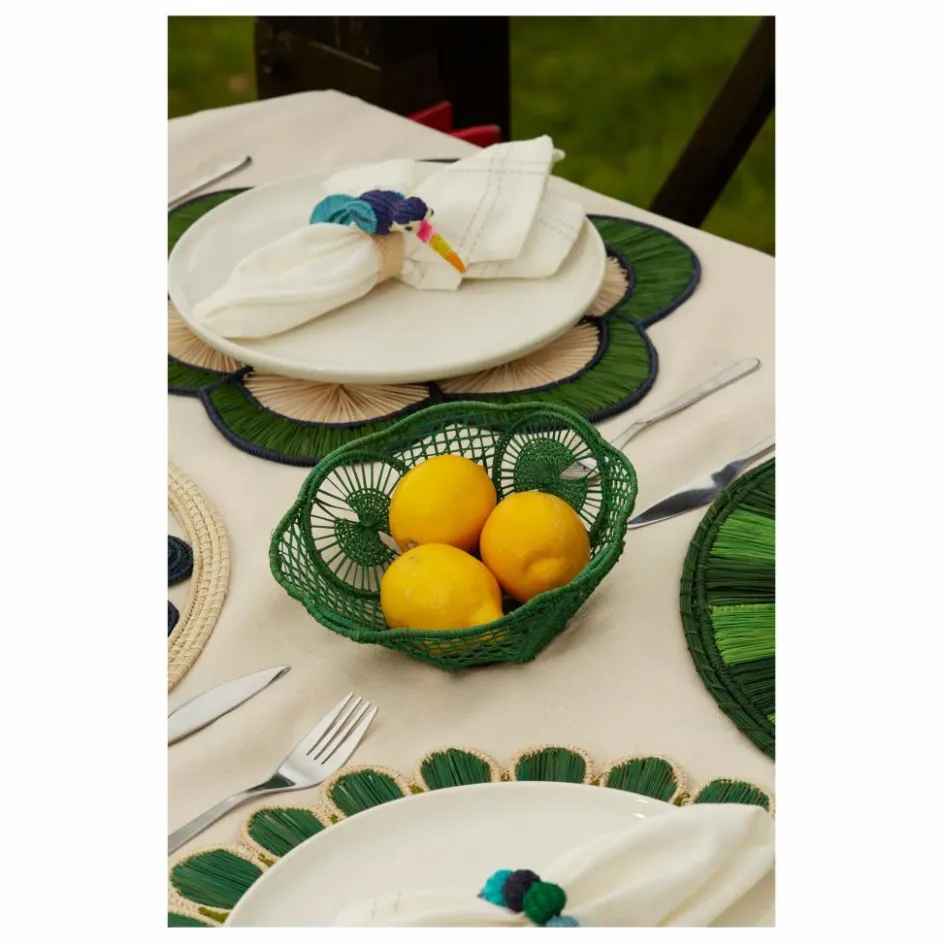 Hot Coro Cora Rond de serviette Toucan | Bleu