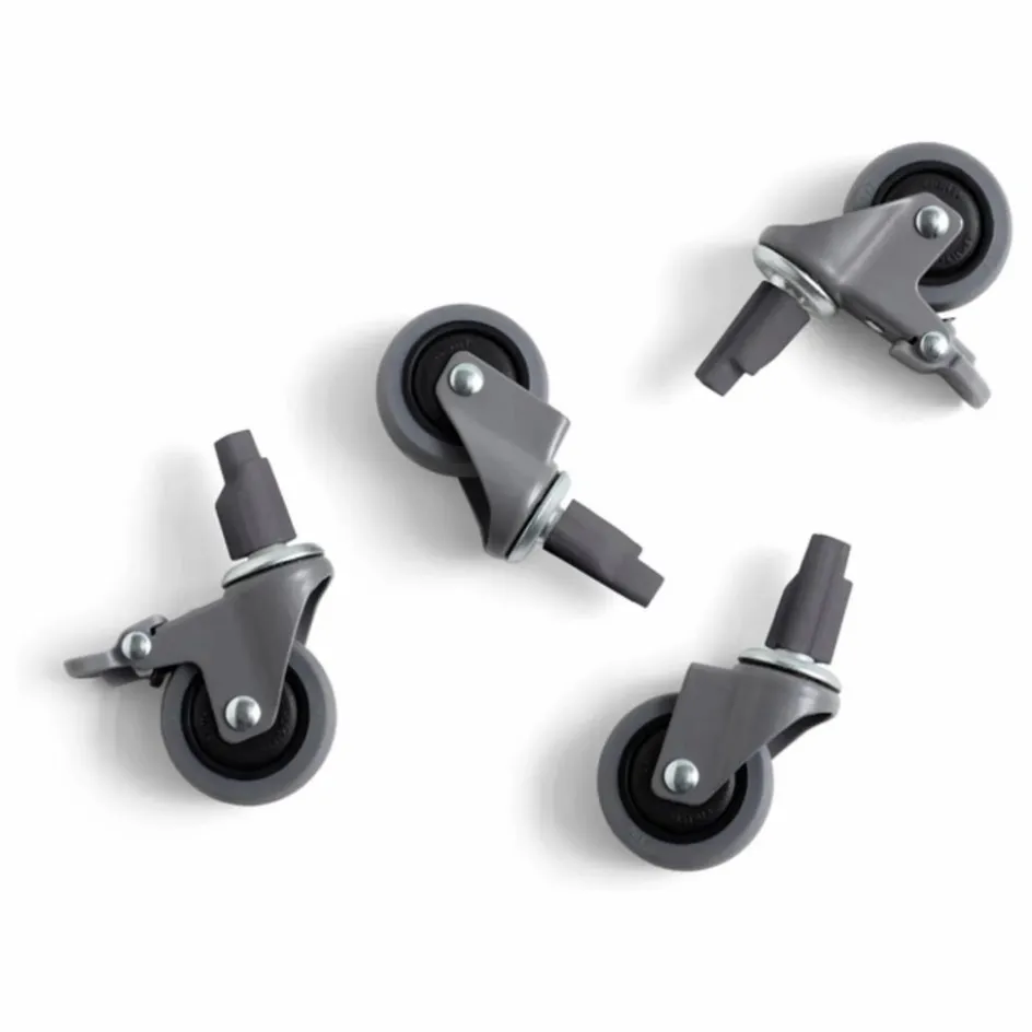 Hot Hay Roues pour cagette pliable Crate - Set de 4 | Gris