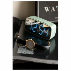 Hot Present Time Réveil oval LED Silver | Sauge