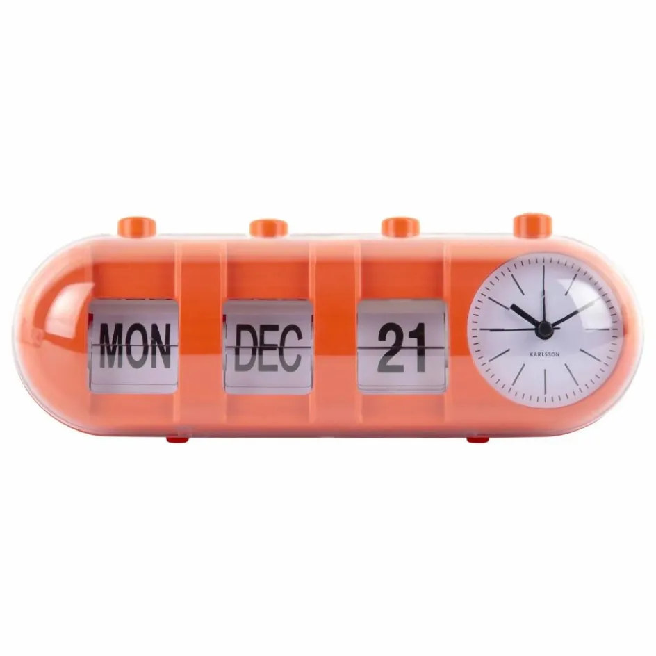 Online Present Time Réveil Retro tube | Orange