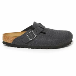 Sale BIRKENSTOCK Sabots Boston Laine - Collection Adulte | Gris anthracite
