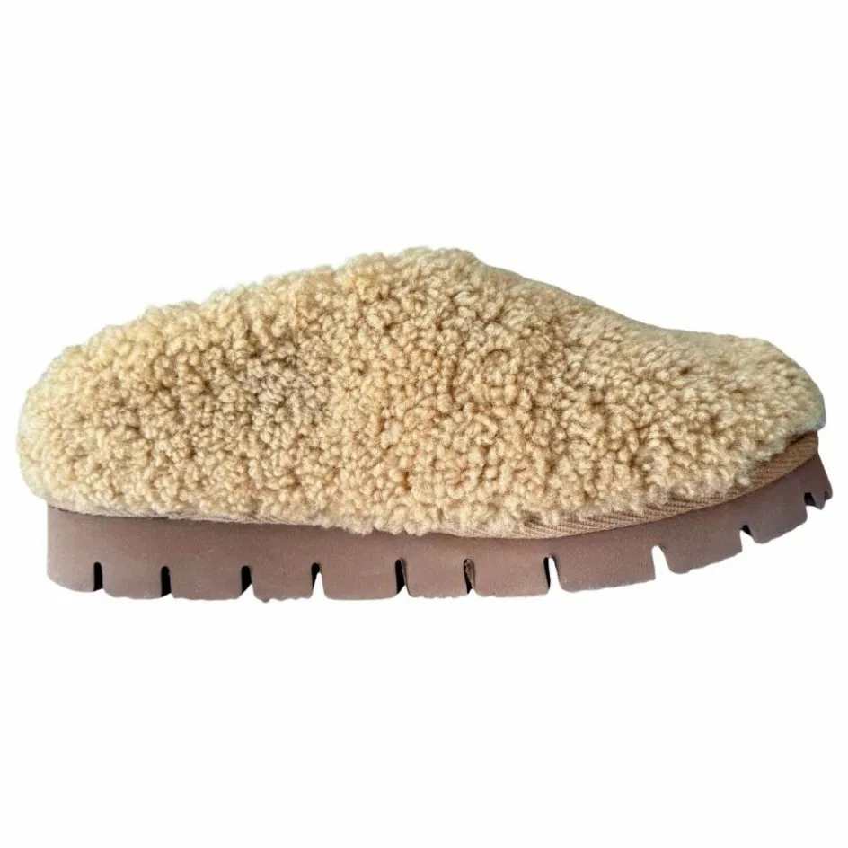 New ILDA'S sheep Sabots Peau Lainée Mérinos | Beige
