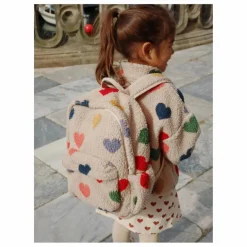Enfant Konges Sløjd Sacs, Petite Maroquinerie|Accessoires De Mode*Sac à Dos Façon Sherpa Jody Cœurs Fibres Recyclées |