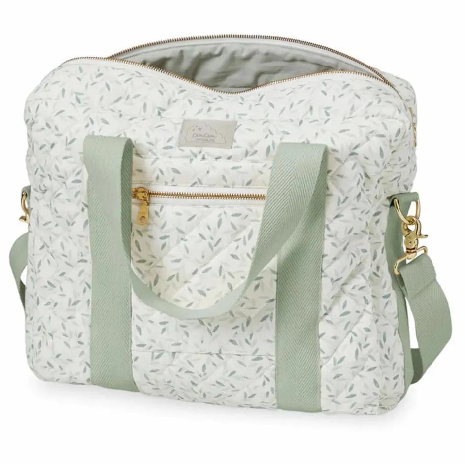 Discount Sac à langer Green Leaves en coton bio | Sacs À Langer|Sacs À Langer, Trousses