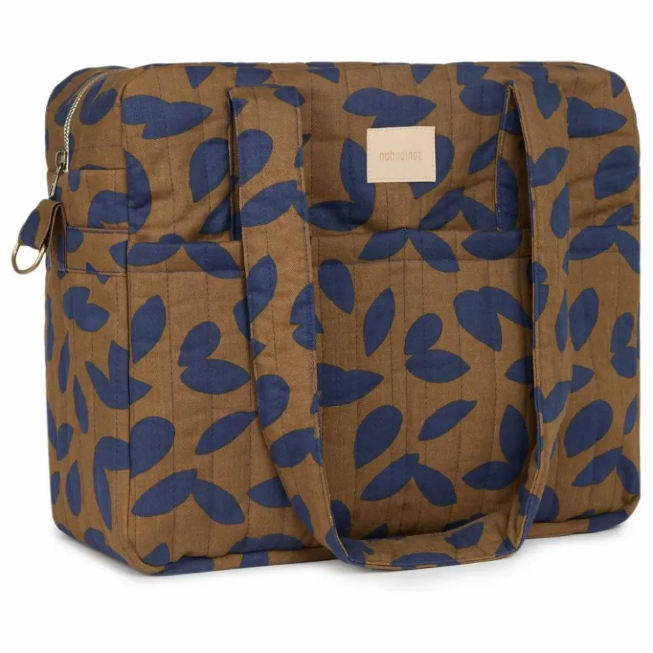 Nobodinoz Puériculture|Sacs À Langer, Trousses*Sac à langer imperméable Hyde Park Blue Leaves |