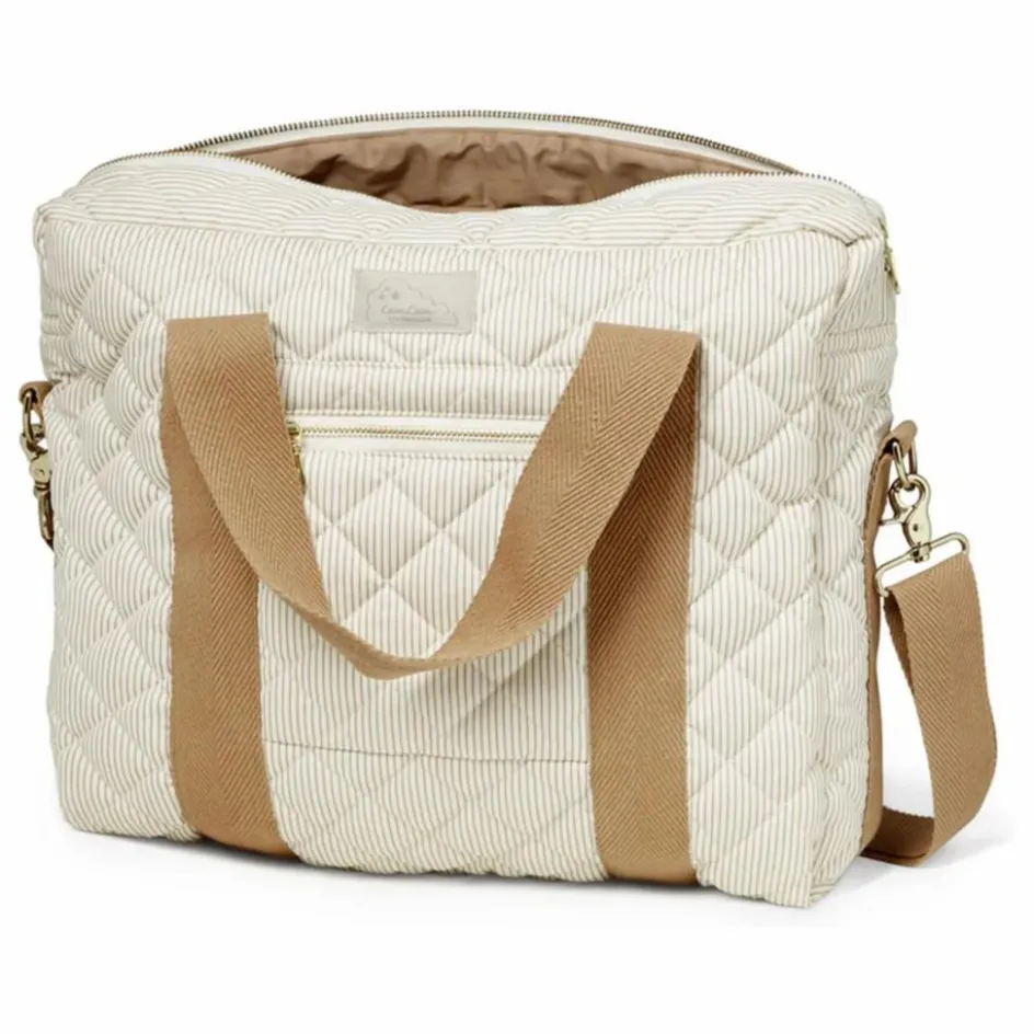 Clearance Cam Cam Sac à langer matelassé Stripes | Camel
