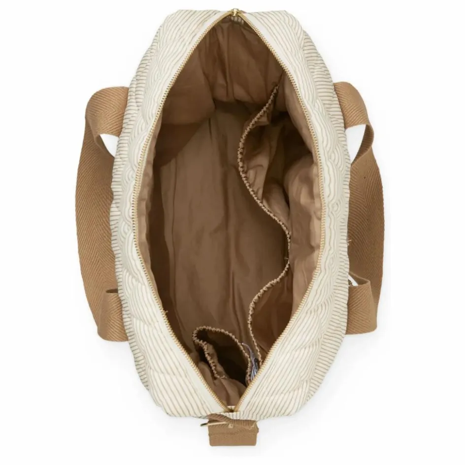 Clearance Cam Cam Sac à langer matelassé Stripes | Camel