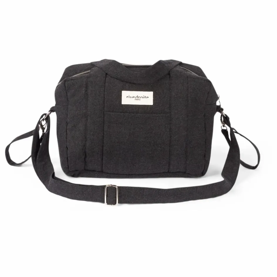 Outlet rivedroite Sac à langer Mini Darcy en coton recyclé | Noir