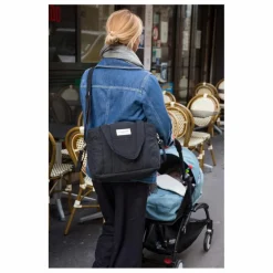 Outlet rivedroite Sac à langer Mini Darcy en coton recyclé | Noir