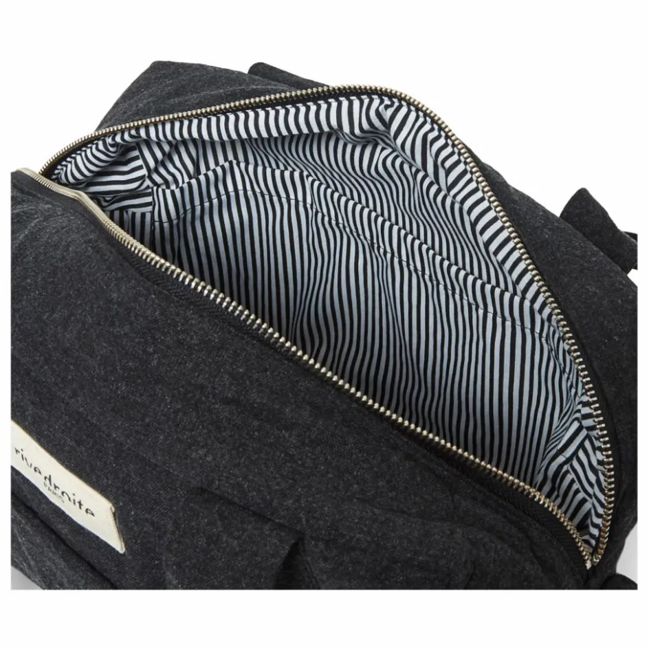 Outlet rivedroite Sac à langer Mini Darcy en coton recyclé | Noir