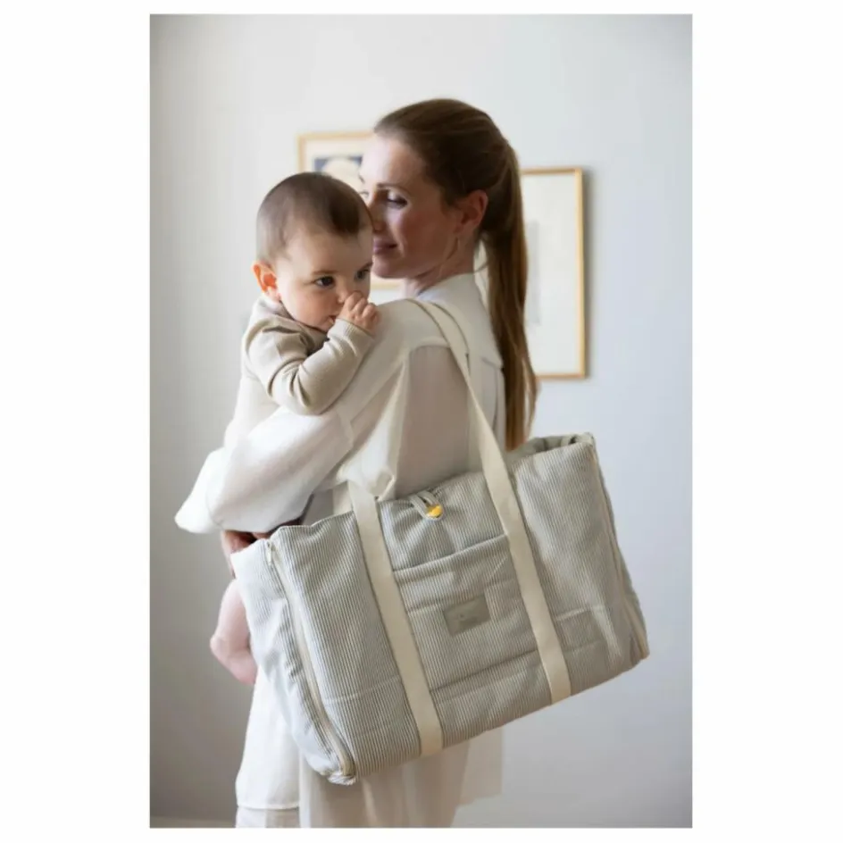Hot Cam Cam Sac à langer multifonction rayé | Bleu Clair