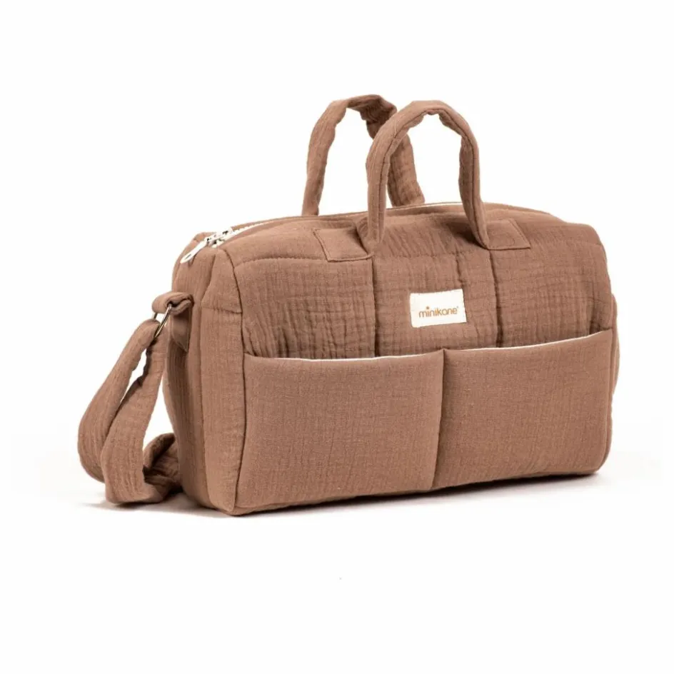 New Minikane Sac à langer pour poupée gaze de coton | Mocha