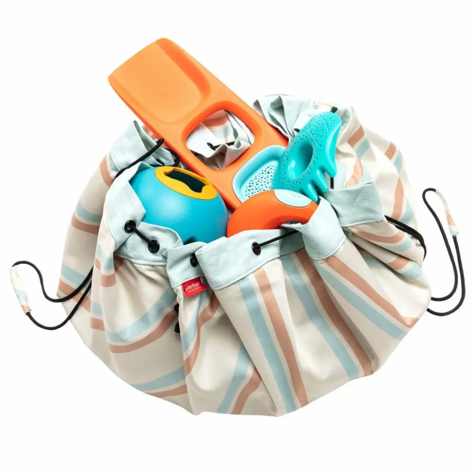 Discount Play and Go Sac / Tapis de jeu d'extérieur Noomad - Rayures | Bleu ciel