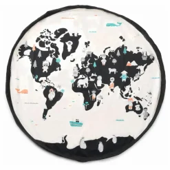 Outlet Play and Go Sac / Tapis de jeu Noomad - Carte du Monde | Blanc