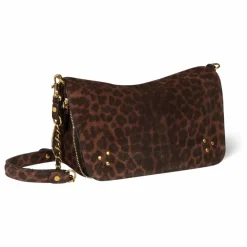 New Jérôme Dreyfuss Sac Bobi S Croûte Velours Léopard | Marron