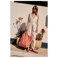 Rose in April Sac cabas rayé Elisa ||Femme Cabas