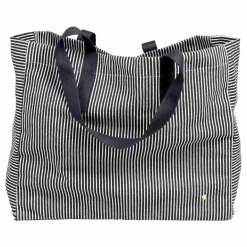 Femme La cerise sur le gâteau Sacs Weeks Ends|Sacs Week-End*Sac cabas rayé en coton bio Basile |