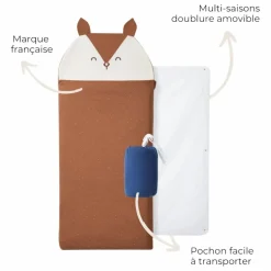 Discount Les Petites Billes Sac de couchage multi-saison Ecureil | Caramel