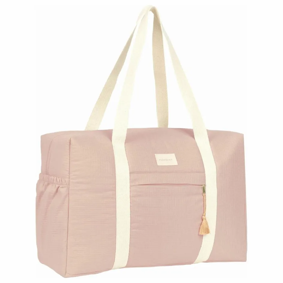 Sale Nobodinoz Sac de maternité imperméable en coton bio Opéra | Rose pâle
