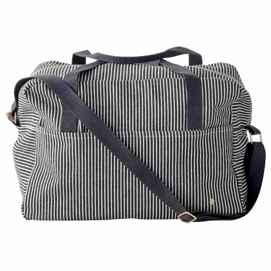 La cerise sur le gâteau Sac de voyage rayé en coton bio Basile ||Femme Sacs Weeks Ends|Sacs Week-End