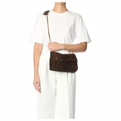 Femme Jérôme Dreyfuss Sacs À Main*Sac Lulu M Croûte Velours Léopard |