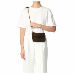 New Jérôme Dreyfuss Sac Lulu S Croûte Velours Léopard | Marron