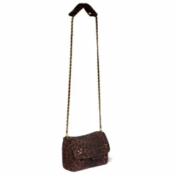 New Jérôme Dreyfuss Sac Lulu S Croûte Velours Léopard | Marron