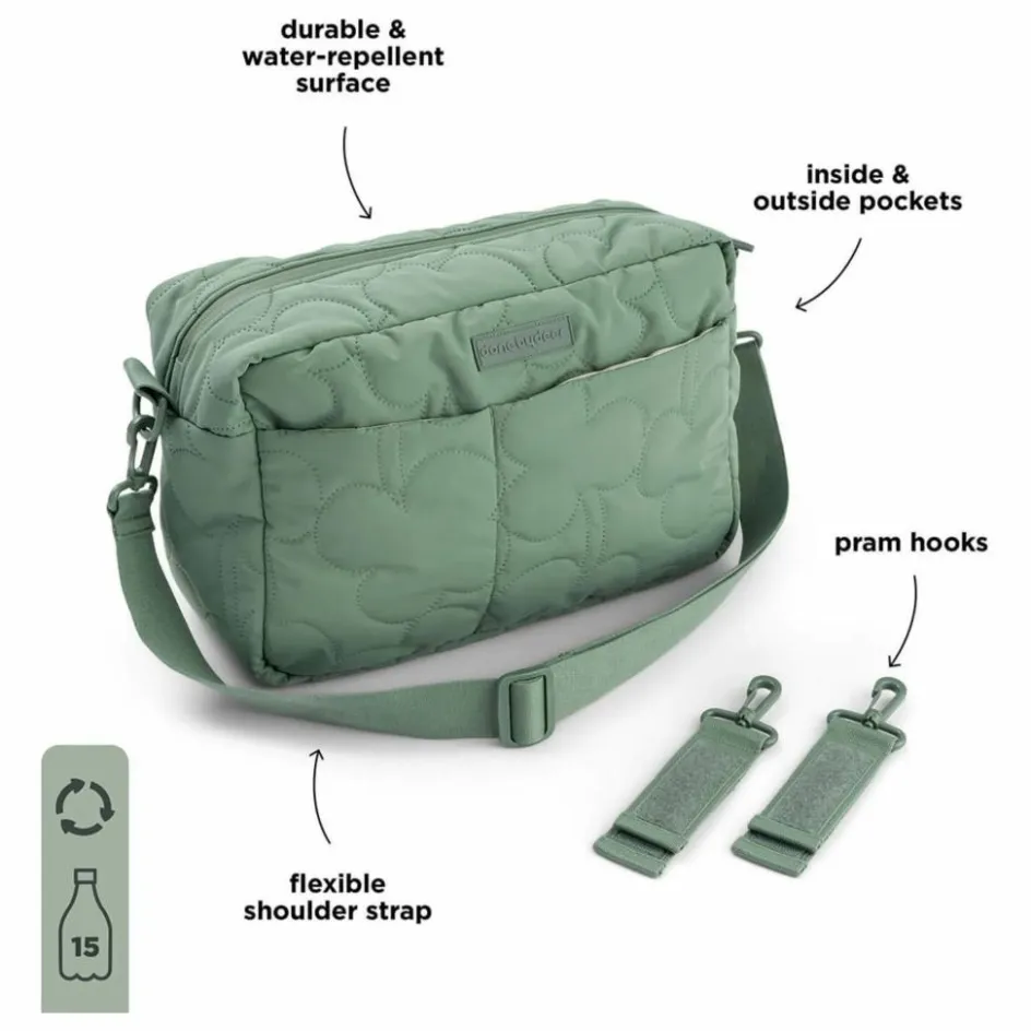 Best Done by deer Sac matelassé pour poussette | Vert