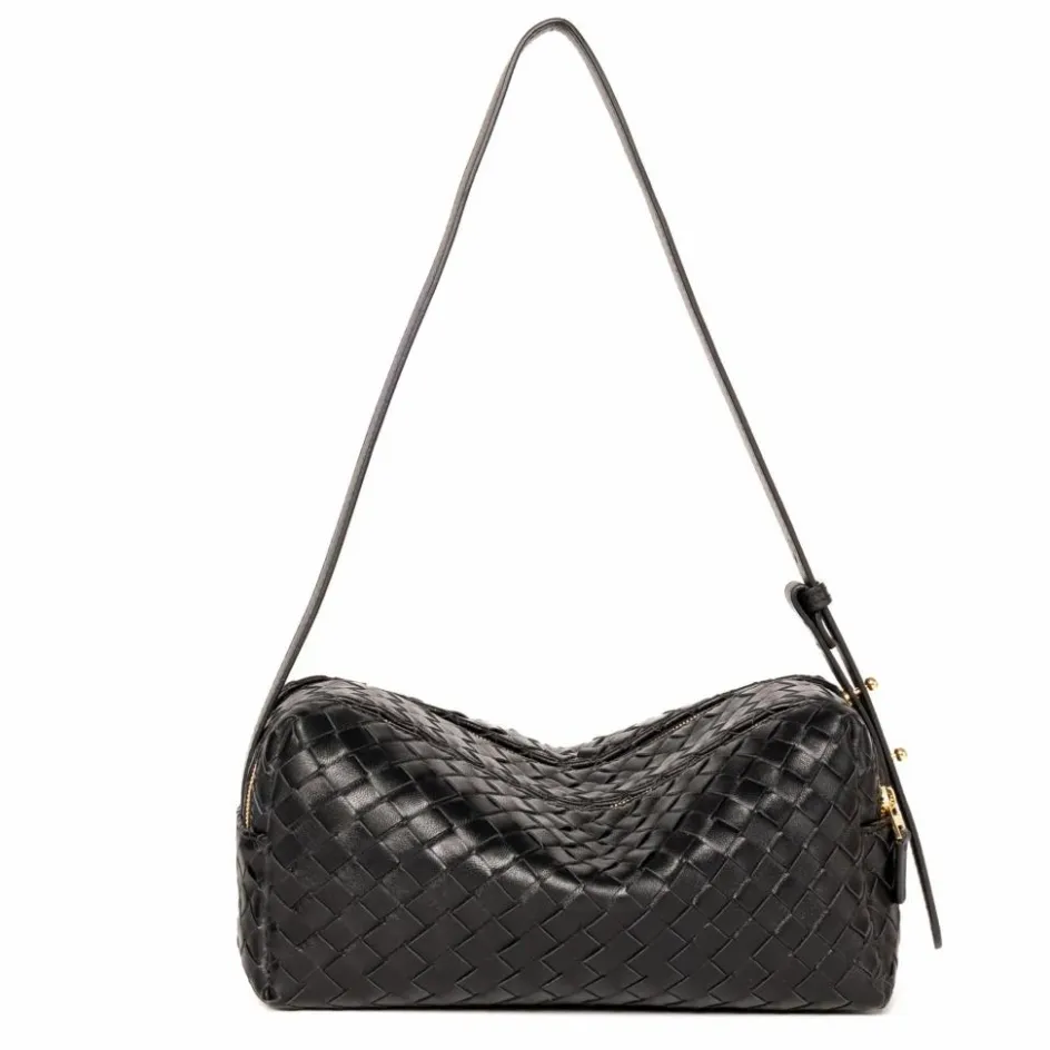 Clearance Elleme Sac Trousse Cuir Tressé | Noir