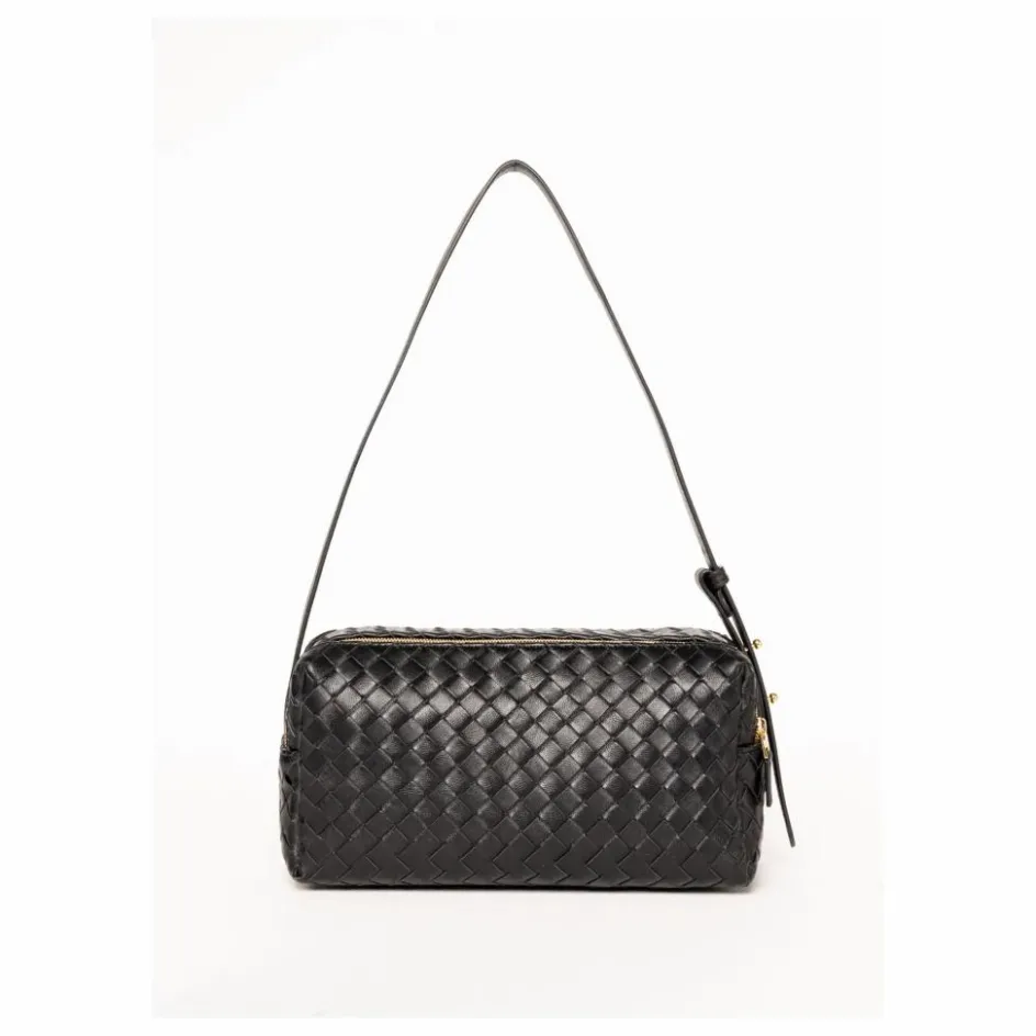 Clearance Elleme Sac Trousse Cuir Tressé | Noir