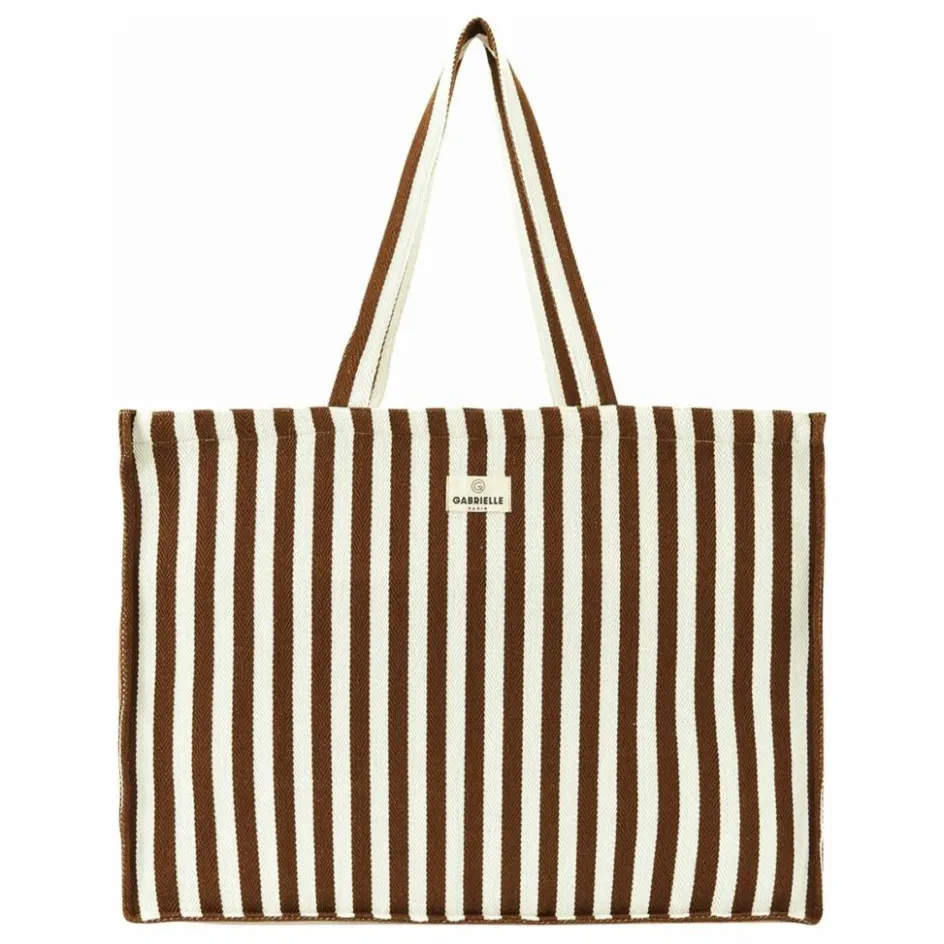 Femme Gabrielle Paris Sacs Weeks Ends|Sacs Week-End*Sac week-end à rayures en coton |