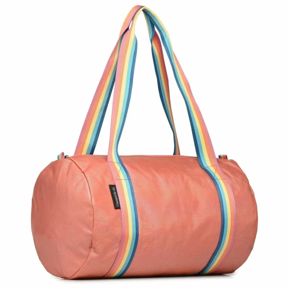 Clearance Caramel & Cie Sac Week-end Irisé | Corail