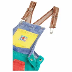 Best Bobo Choses Salopette Colorblock Coton Bio | Turquoise