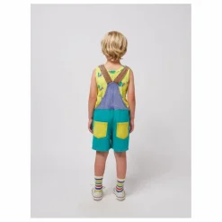 Best Bobo Choses Salopette Colorblock Coton Bio | Turquoise