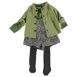 Piupiuchick Salopette Courte Zébrée ||Enfant Combinaisons|Bodies, Combinaisons